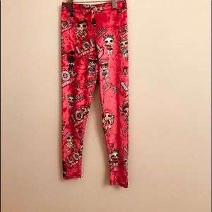 L.O.L Girls velveteen leggings - size 6